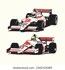 Motorsport Race car vector  illustration