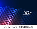 motorsport racing flag shiny background in wavy style vector