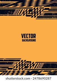 Motorsports racing colorful vintage background with checkered surface symbolizing speed and copy space for information about extreme tournament vector illustration