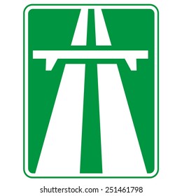 Motorway. Highway sign.