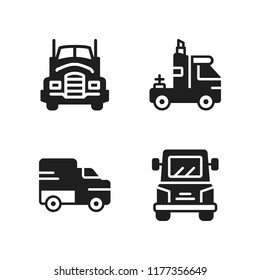motorway icon. 4 motorway vector icons set. truck icons for web and design about motorway theme