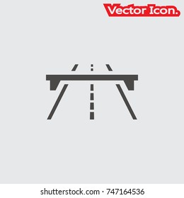 Motorway Icon Isolated Sign Symbol And Flat Style For App, Web And Digital Design. Vector Illustration.