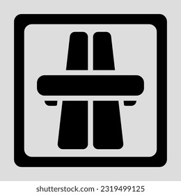 Icono de autopista en estilo sólido, uso para presentación de aplicaciones móviles del sitio web