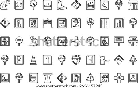 Motorway icons icons Simple vector icon. Illustration symbol design template for web mobile UI element. 