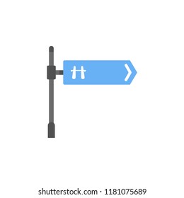 Motorway road colored icon. Element of road signs and junctions icon for mobile concept and web apps. Colored Motorway road can be used for web and mobile on white bakgorund