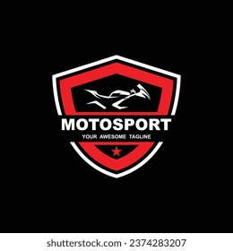 motosport logo icon vector illustration design. logo for racing teams, motorbike dealers and touring