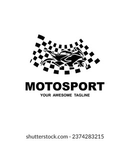 motosport logo icon vector illustration design. logo for racing teams, motorbike dealers and touring