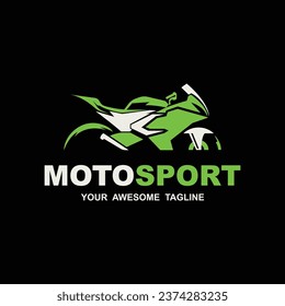motosport logo icon vector illustration design. logo for racing teams, motorbike dealers and touring