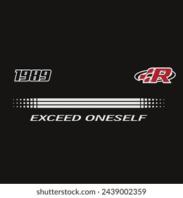 motosport speed typography design for apparel