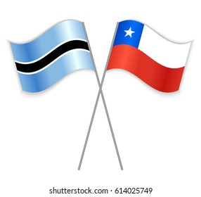 Motswana Chilean Crossed Flags Botswana Combined Stock Vector (Royalty ...