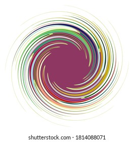 Mottle, variegated abstract spiral, swirl, twirl and vortex shapes