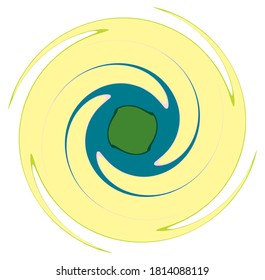 Mottle, variegated abstract spiral, swirl, twirl and vortex shapes