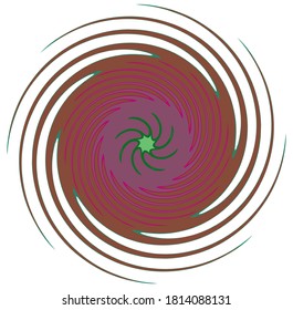 Mottle, variegated abstract spiral, swirl, twirl and vortex shapes
