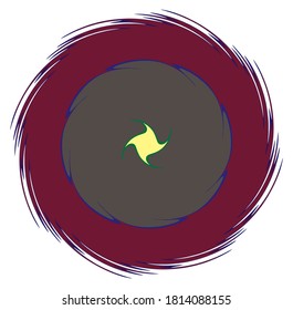 Mottle, variegated abstract spiral, swirl, twirl and vortex shapes