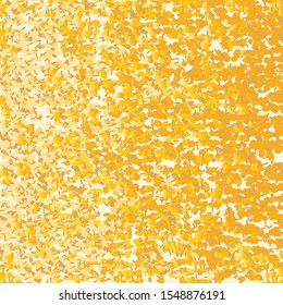 Mottled background painted in a gradient of autumnal colors. A multitude of small rounded or angular shapes scattered in the light.