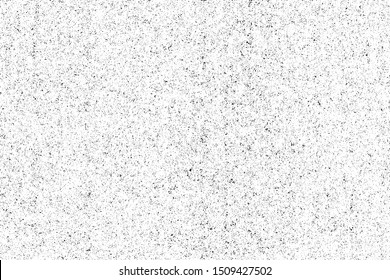 Mottled black and white texture. Grunge background of small noise with spots and grit. Overlay template. Vector illustration