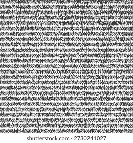 Mottled carpet with horizontal stripes, woven from wool and cotton with black and white thread. Striped rug texture. Abstract seamless. Vector artwork.