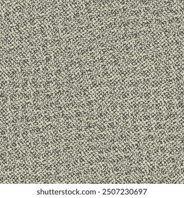 Mottled fabric in gray and black. A worn textile texture. Detail, aged woolen blanket. Abstract vector seamless.