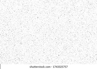 Mottled grunge texture of the distressed surface with fine fibers, particles and dust. Monochrome background  Overlay template. Vector illustration