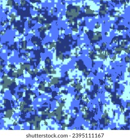 Mottled Grunge Textured Camouflage Pattern