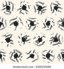 Mottled Ink Drawn Dots Pattern