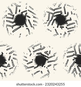 Mottled Ink Drawn Dots Pattern