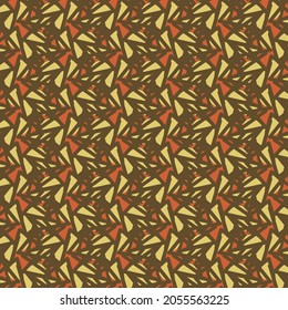 Mottled textile design made of colored patches. Mosaic pattern.