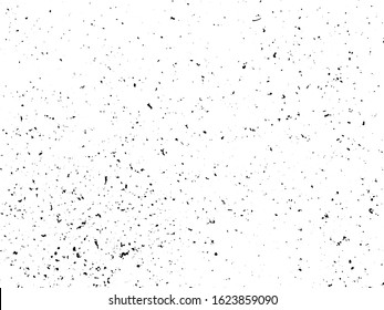 Mottled texture of the stained wall with spots, noise and grit. Overlay template. Vector illustration