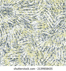 Mottled texture. Textile graphics in blue, gold and white. Fashion seamless pattern. 