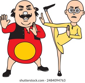 Motu Patlu Colouring Vector File
