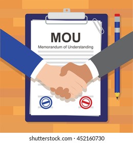 mou memorandum of understanding legal document agreement stamp