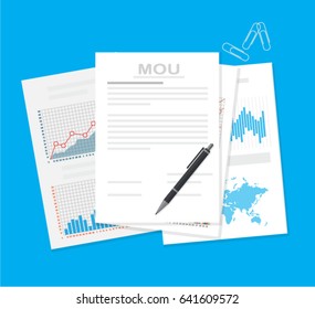 mou memorandum of understanding legal document agreement stamp seal