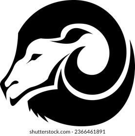 Moufion head tattoo, tattoo illustration, vector on a white background.