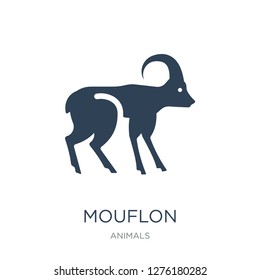 mouflon icon vector on white background, mouflon trendy filled icons from Animals collection, mouflon vector illustration