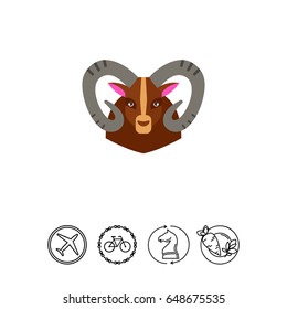 Mouflon sheep icon