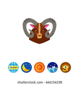 Mouflon sheep icon