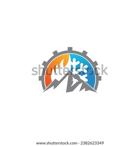 mouintain gear logo vector image