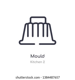 mould outline icon. isolated line vector illustration from kitchen 2 collection. editable thin stroke mould icon on white background