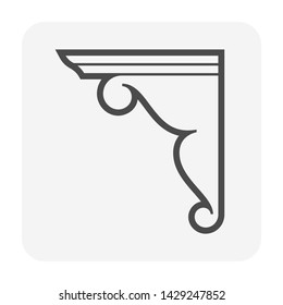 Moulding Crown And Cornice Icon Design.