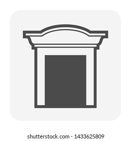 Moulding crown and cornice icon design for architectural design work.