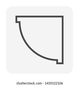 Moulding crown and cornice icon design.