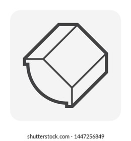 Moulding crown and cornice icon design.