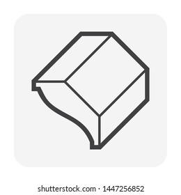 Moulding crown and cornice icon design.