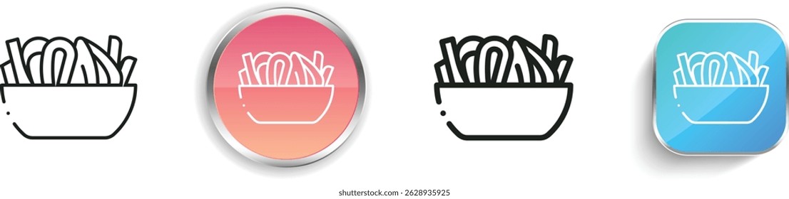 moules frites icon. Thin Linear, Regular and Button Style Design Isolated On White Background