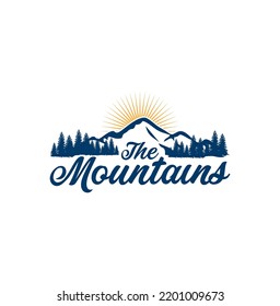 The Mounains Logo Design Vector