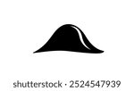 Mound emblem, black isolated silhouette