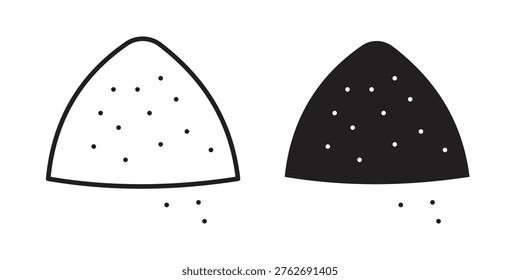 Mound icon set. outlined and solid flat clipart versions.