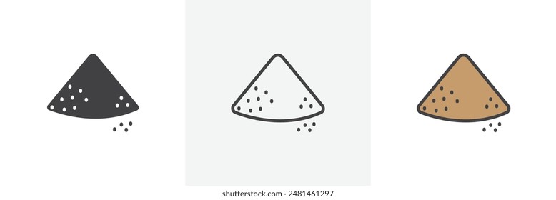 Mound icon symbol collection on white background.