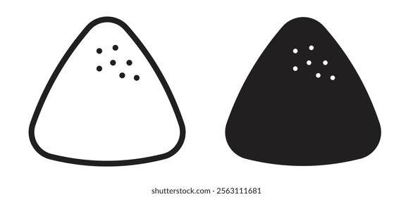 Mound icons in black line and filled versions