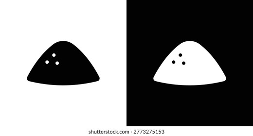 Mound icons editable flat black and white icons pack. Vector EPS10